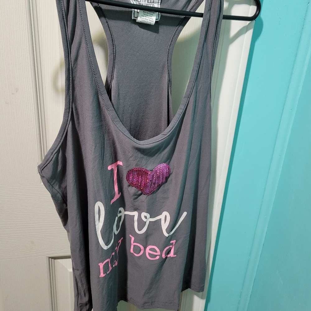 Cute I love bed Tank Top